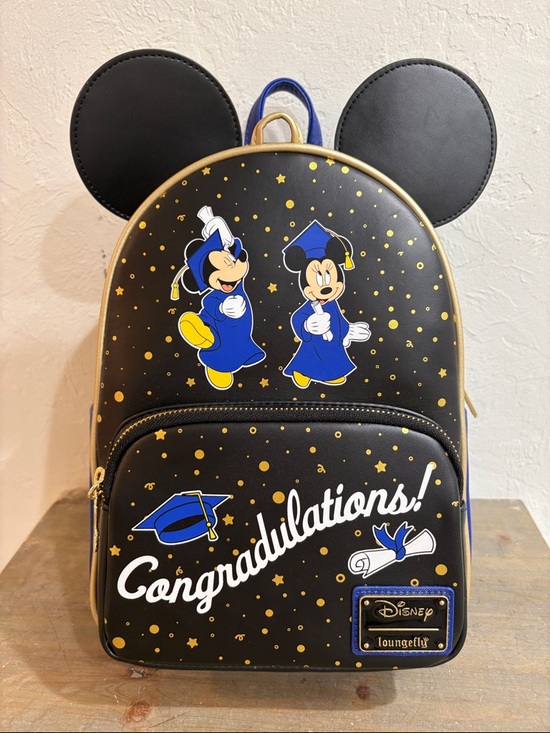 Loungefly Handbags - NWT Loungefly Disney Mickey & Minnie Mouse Graduation Mini Backpack